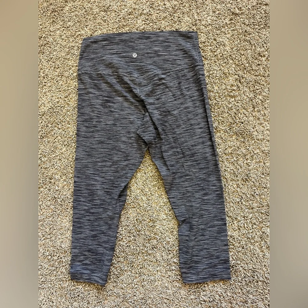 Lululemon Wunder Under Hi Rise 1/2 Train Tight Women's 12‎ Gray Luxtreme